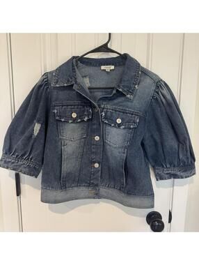 Oddi Puff Sleeve Denim Jacket Medium